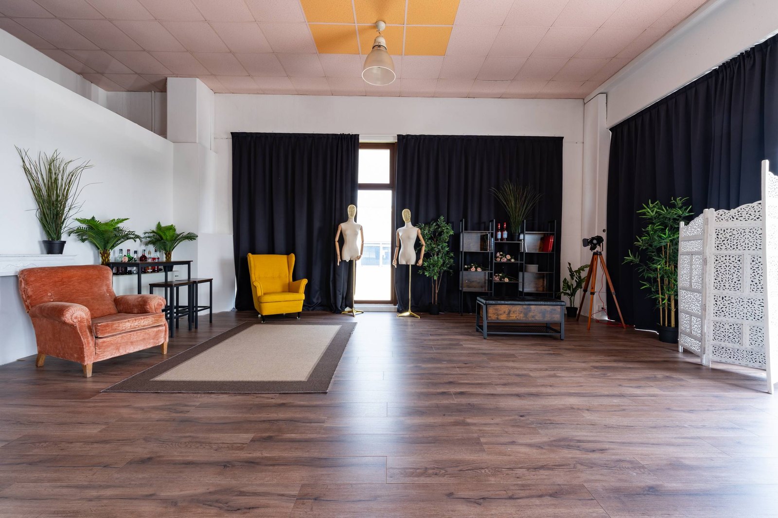 Sala posa con fondale